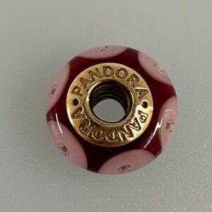 Pandora 14k real solid gold Pink and Gold Charm